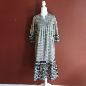 Anna Sui/uniqlo cotton 3/4 sleeve dress